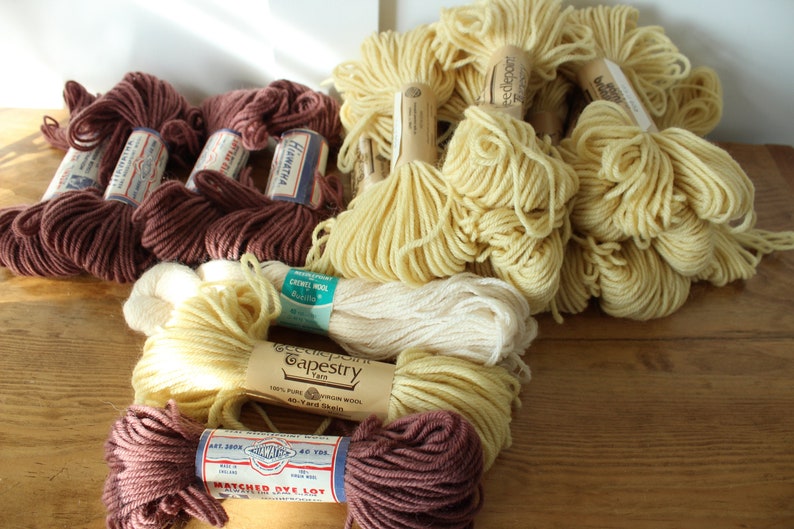 19 Skeins of 100 Wool Yarn Tapestry Yarn Needlepoint Wool Etsy