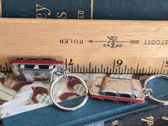 Two Tiny Harmonica Keychains, One Inch Harmonicas… - image 3