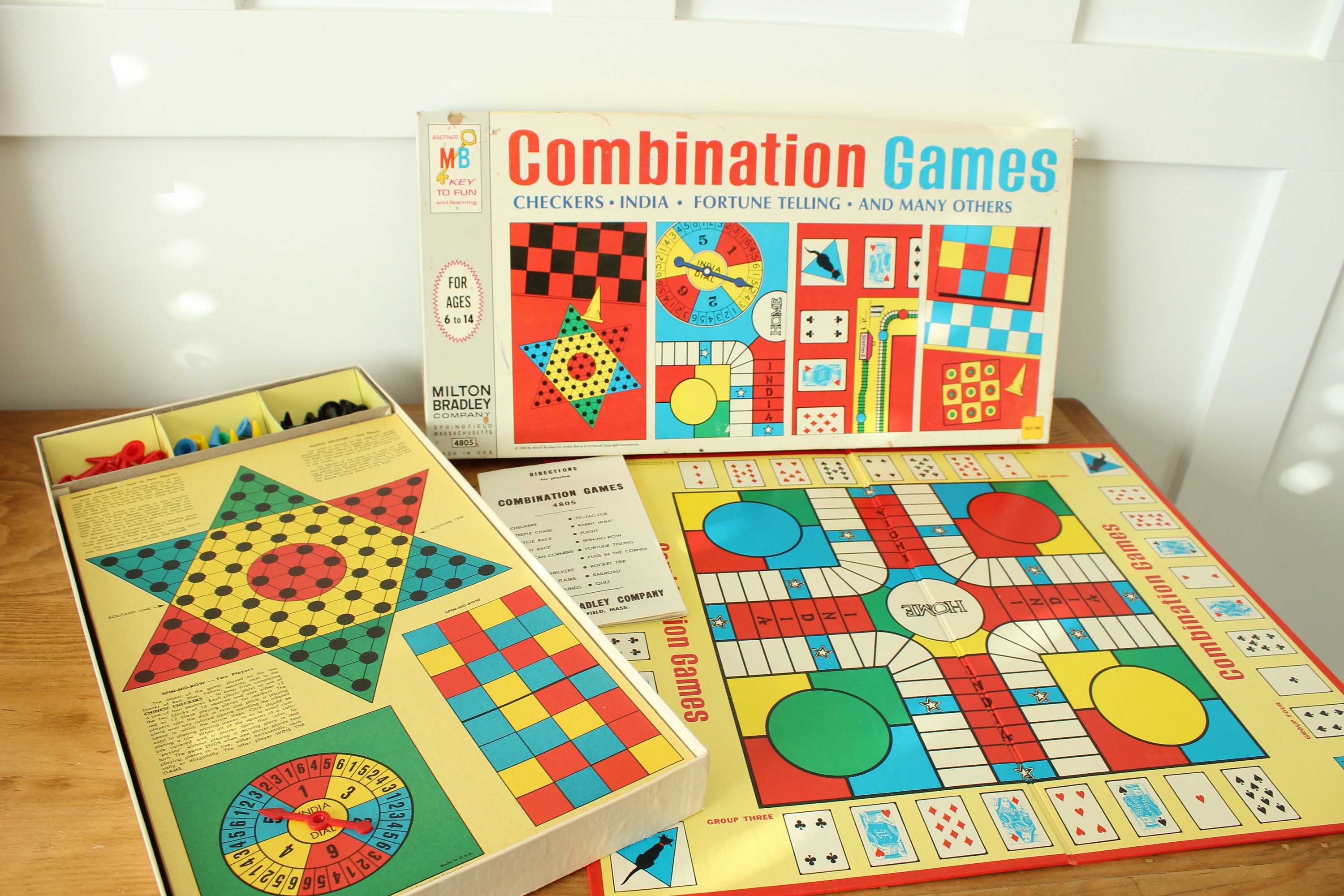 Milton Bradley Combination Games Board Game 1968 18 Games Etsy Hong Kong