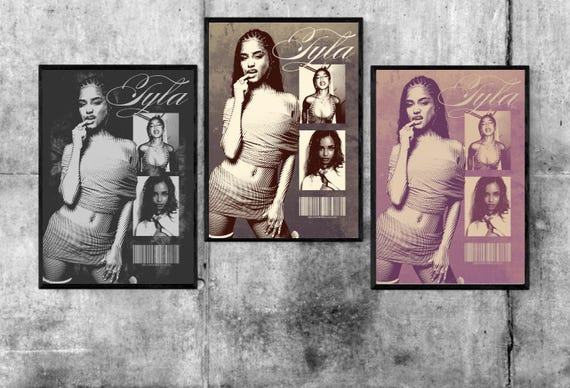 Tyla Poster Digital file, Y2k vintage poster, Multiple colors