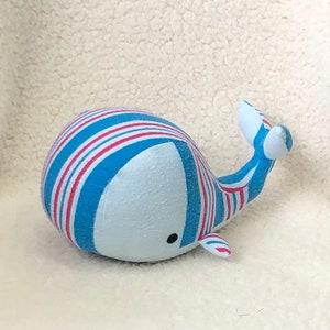 Keepsake birth stat whale , memory whale  from hospital blanket,  birth stat whale from babys clothing, loved ones clothing keepsake whale,