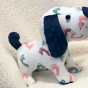 Custom Keepsake Puppy: Birth Stat Stuffed Animal from Hospital Blanket or clothing