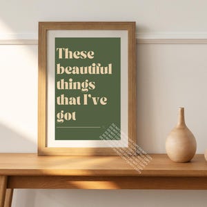 Beautiful Things, Benson Boone A4 Digital Poster, Song Lyric Wall Art Print, Lyric Print, Music Poster, Printable Art, Gift Idea