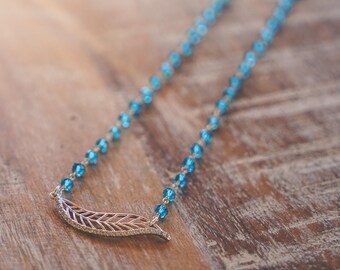 Feather London Blue Topaz Necklace