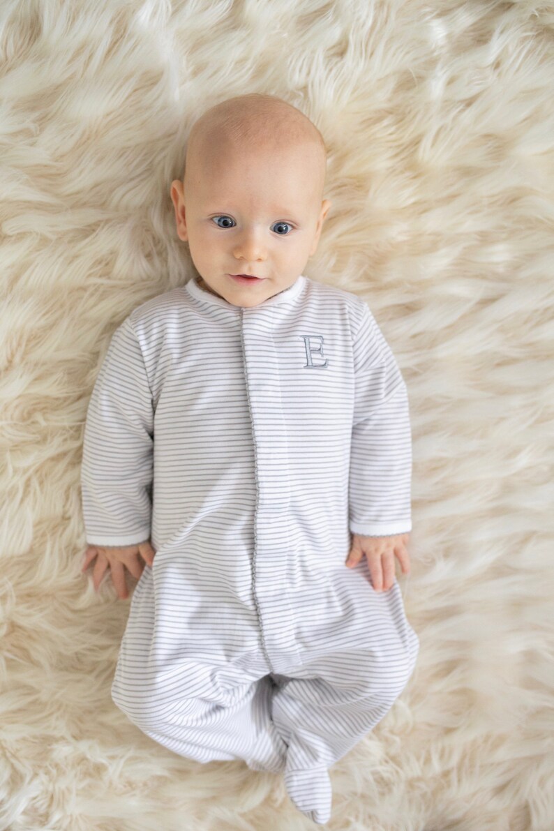 Grey Striped Baby Boy Home Outfit Newborn Take Etsy