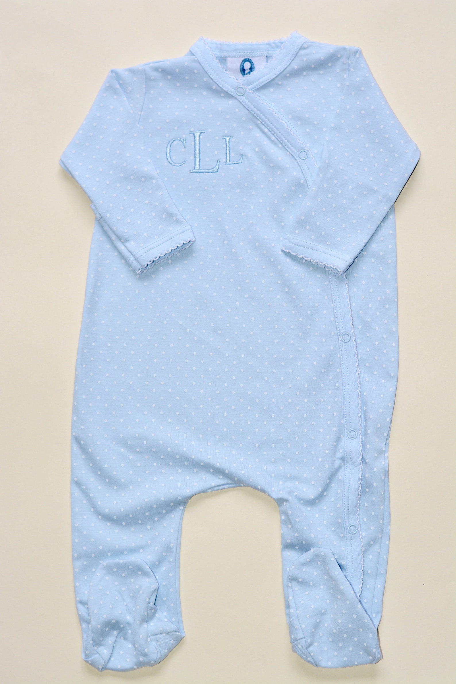 side snap striped footie main image 0