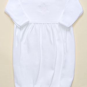 Pima Cotton Brit Milah Gown-The Shema Baby Boy Outfit Jewish Baby Boy Brit Milah Gown image 2