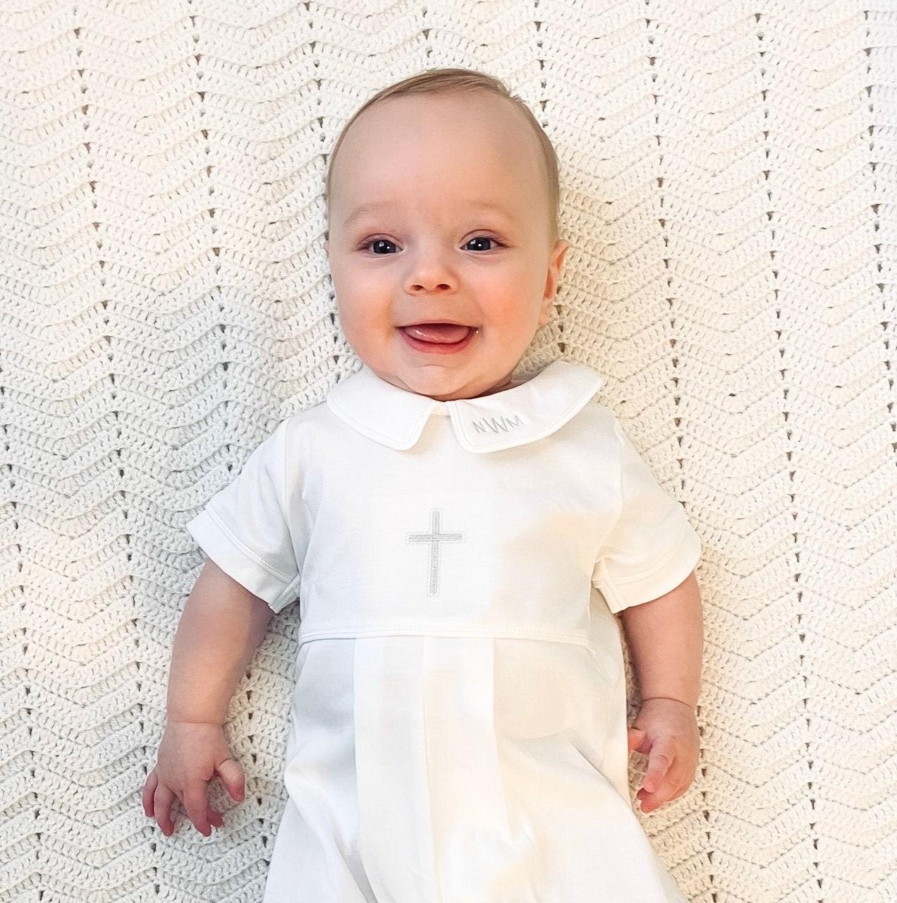 Aaron All White Baptism Outfit-baby Boy ...