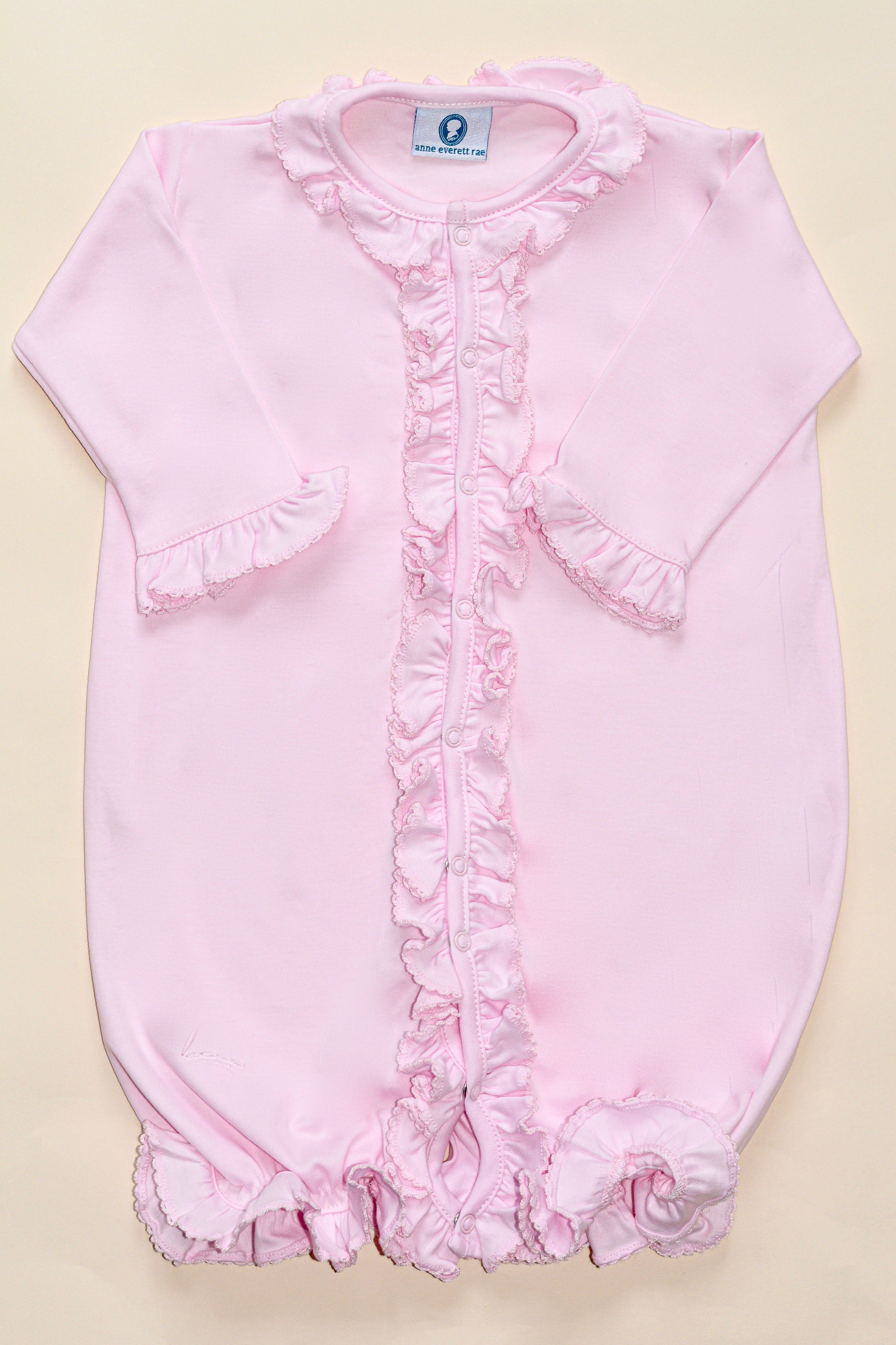 Ruffled Converter Gownpinkbaby Girl Coming Home Etsy