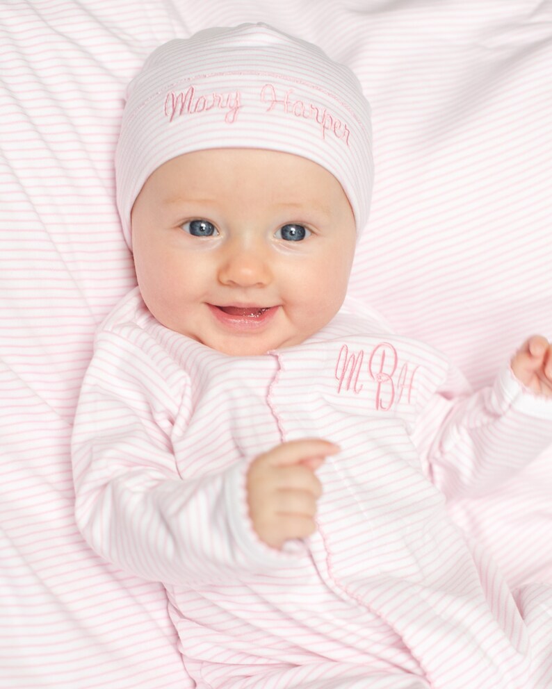 Coming Home Outfitbaby Girl Pink Striped Converter Gownbaby Etsy