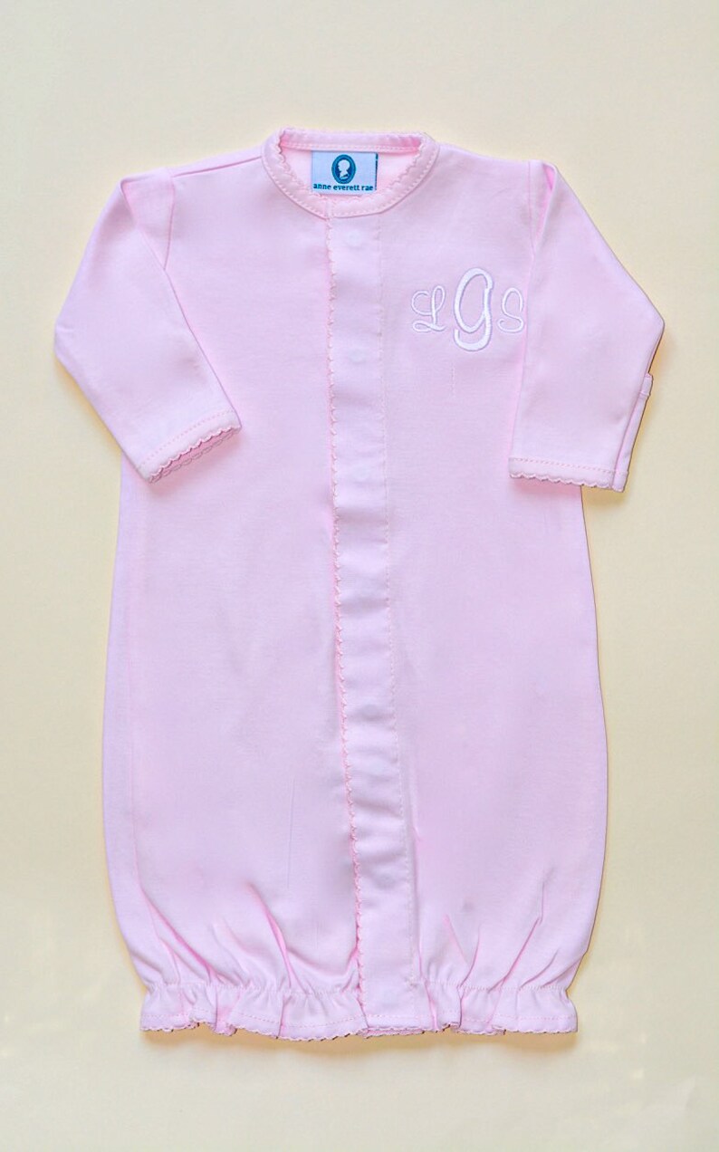 Baby Club Chic Tiny Baby Toys Pink Printed Converter Gown with Ruffle main image 0