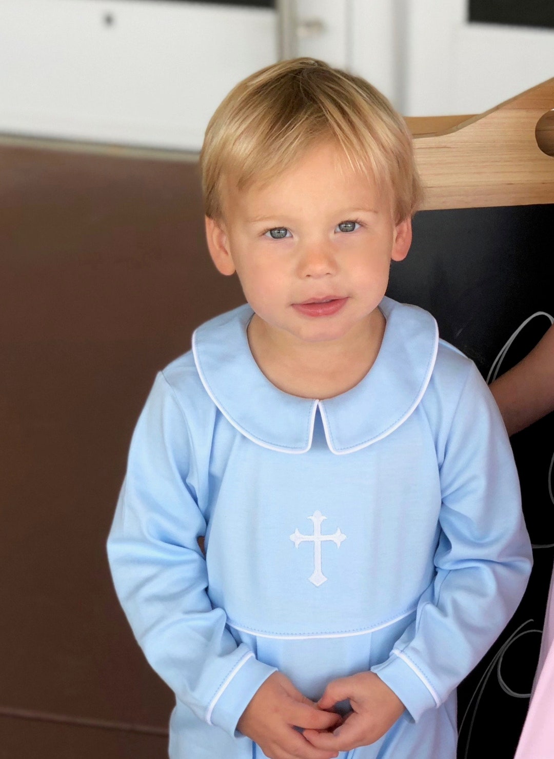 Luke Baby Boy Baptism Outfitfooted Baptism Outfitbaby Boy Christening