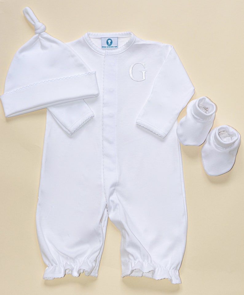 Coming Home OutfitUnisex Baby ClothesWhite with White Trim Etsy