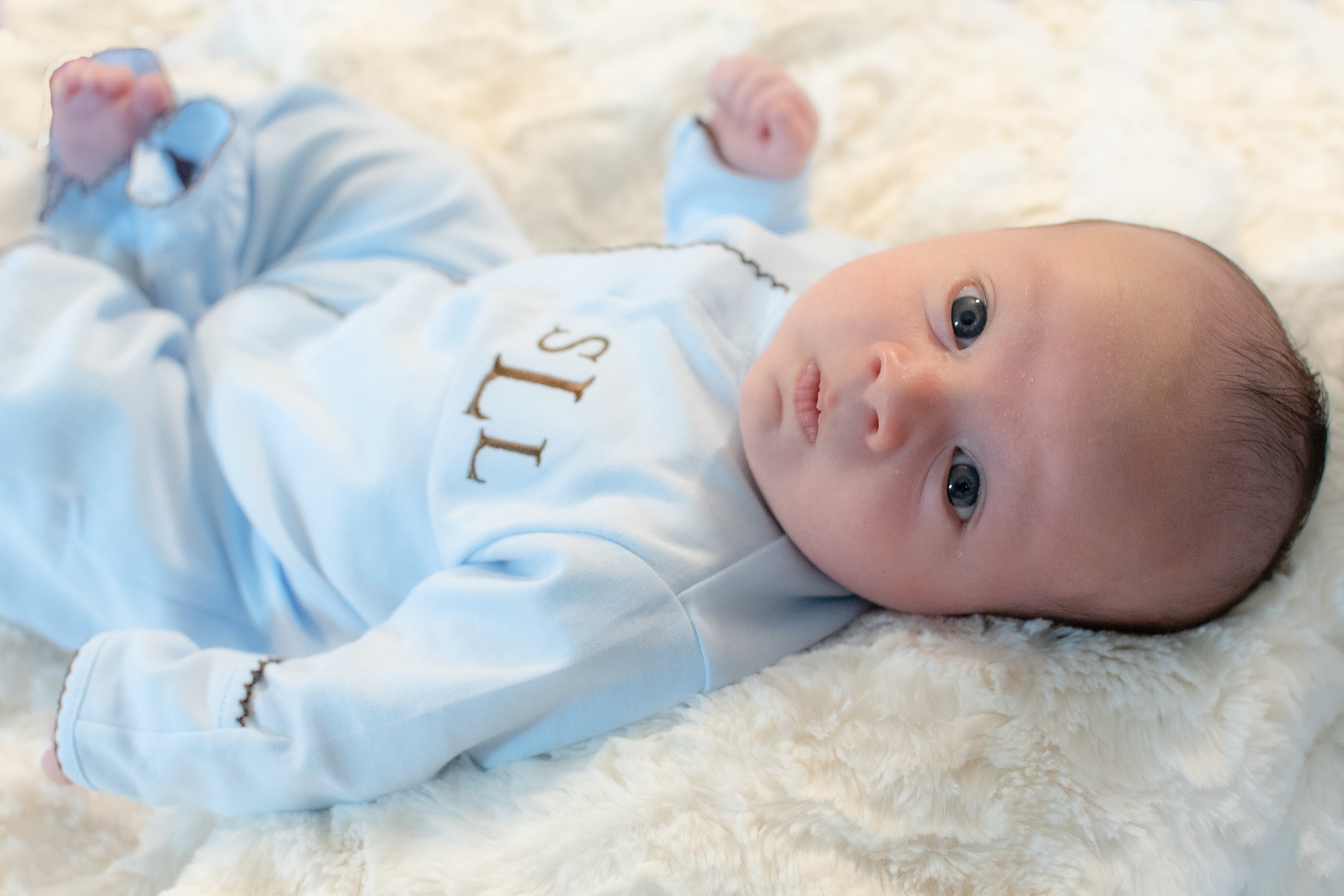 The Ethan Monogramed Layette Gift Set Coming Home Outfit Etsy