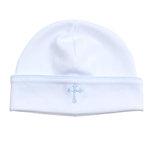 Pima Cotton Baptism Hat-8 Colors Available-Baby Baptism-Baby Dedication-Baby Christening-Pima Cotton Baby- Baby Blessing hat