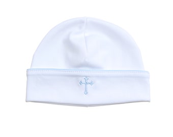 Pima Cotton Baptism Hat-8 Colors Available-Baby Baptism-Baby Dedication-Baby Christening-Pima Cotton Baby- Baby Blessing hat