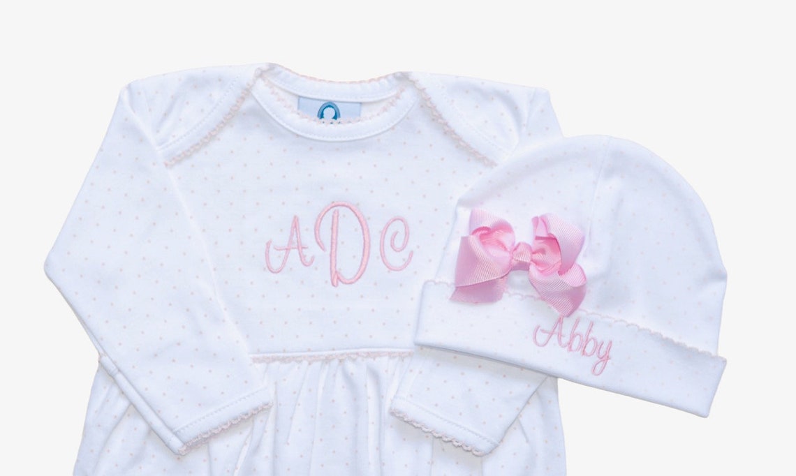 Mercerized Pima Baby Gown- Ivory main image 0