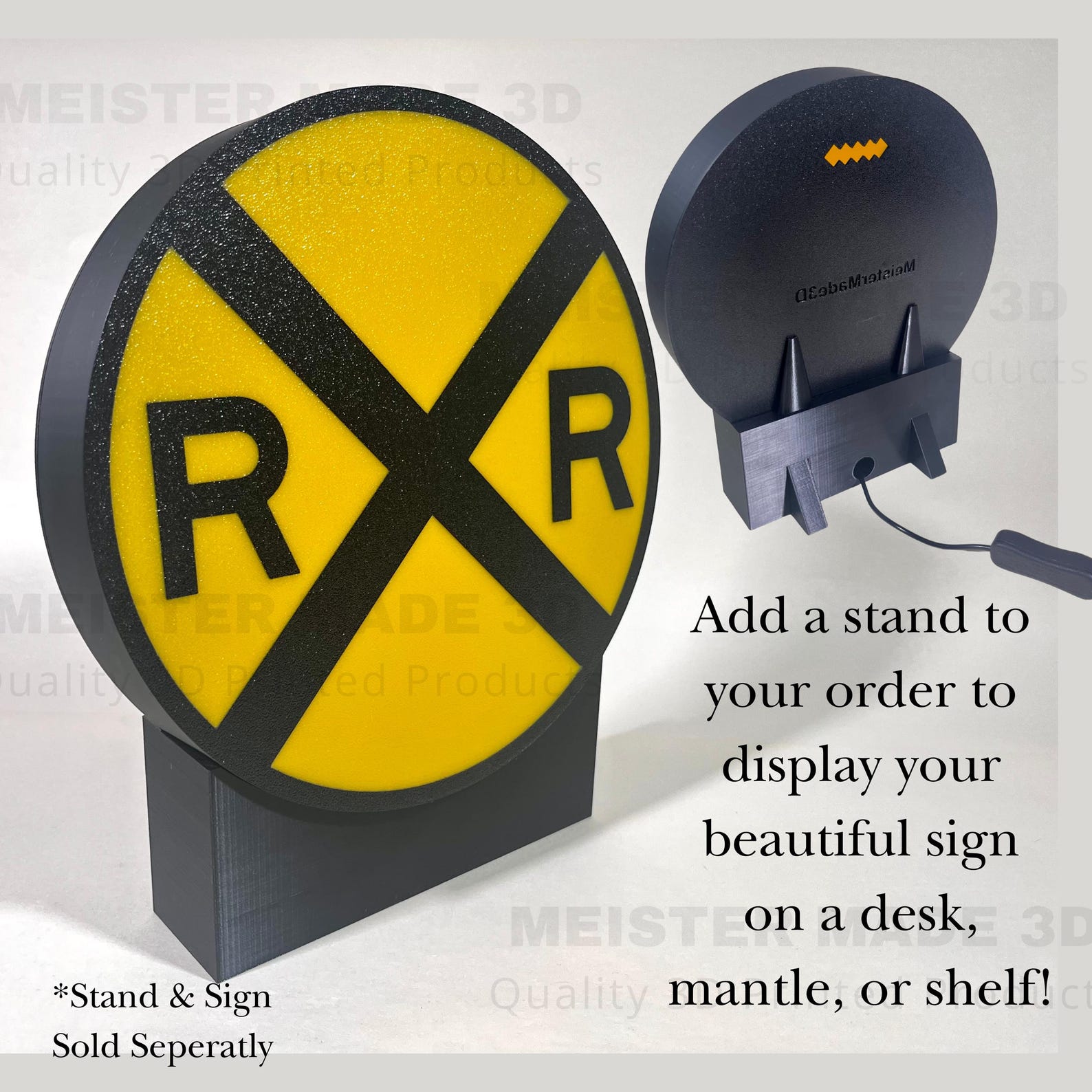 Rail Sign Lighting Lionel, Light up Sign, Railroad Sign, Train Gift, LED Signs ...