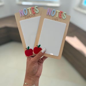 Teacher Appreciation note pad, dry erase board