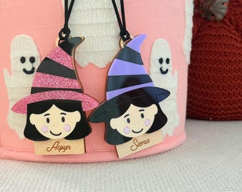 ハロウィン魔女バッグタグ