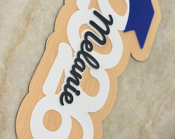 Personalized Graduation Name Sign  | Custom Graduate Decor | Senior Photo Prop | Keepsake Gift
