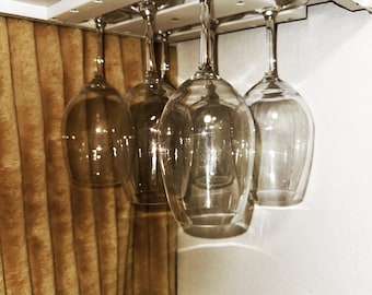 3D Printed Wine Glass Rack: Under Cabinet Stemware Storage - Etsy