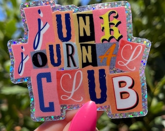 Sparkle Junk Journal Club Sticker: Glitter Scrapbook, Planner & Craft