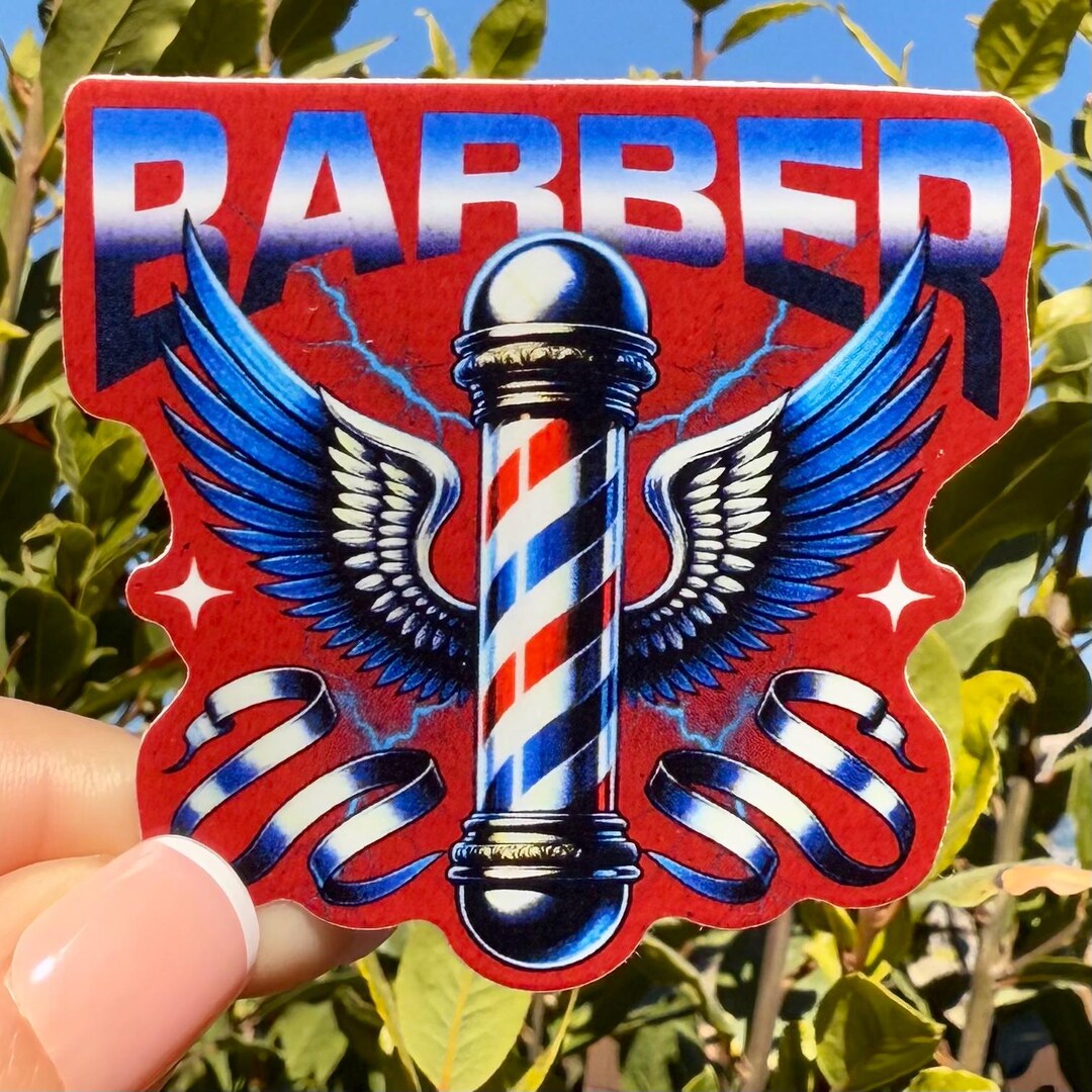 Barber Sticker- Vinyl Matte Sticker, Perfect to Dress up Your Mirror ...