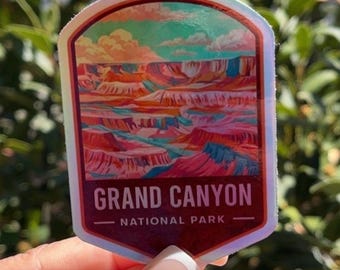 Grand Canyon National Park Holographic Sticker | Rainbow Vinyl Travel Decal