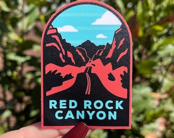 Red Rock Canyon Sticker- Scenic Desert Vinyl Matte Sticker.