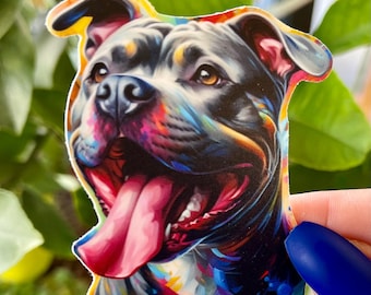Big Pittie Smile Vinly Matte Sticker.
