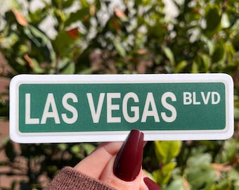 Las Vegas Blvd Sign Sticker. - Travel Souvenir Sticker/