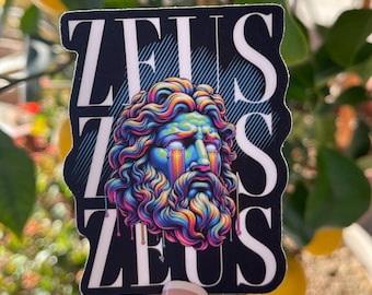 Zeus Vinyl Matte Sticker - King of the Gods Sticker