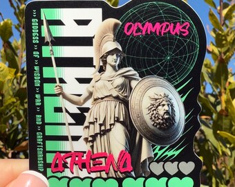 Athena Sticker- Goddess of Wisdom and Strength.
