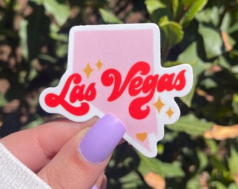 Las Vegas Nevada State Shape Vinyl Sticker