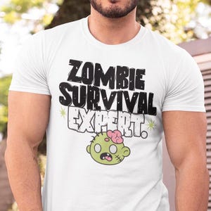 Zombie Survival Expert Unisex T-Shirt, Spooky Halloween Tee, Funny Zombie Graphic Shirt, Horror Fan Gift, Halloween Costume Top
