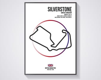 Silverstone - Great Britain - UK - British Grand Prix - F1 - Formula 1 - Circuit - Track - Wall Art - Poster - Print