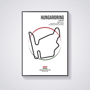Hungaroring - Hungary - Hungarian Grand Prix - City Circuit - F1 - Formula 1 - Circuit - Track - Wall Art - Poster - Print