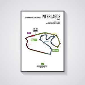 Interlagos - Autódromo José Carlos Pace - Brazil - São Paulo Grand Prix - F1 - Formula 1 - Circuit - Track - Wall Art - Poster - Print