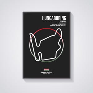 Hungaroring - Hungary - Hungarian Grand Prix - City Circuit - F1 - Formula 1 - Circuit - Track - Wall Art - Poster - Print