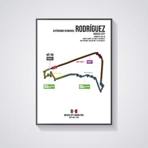 Autódromo Hermanos Rodríguez - Mexico City - Mexico City Grand Prix - F1 - Formula 1 - Circuit - Track - Wall Art - Poster - Print