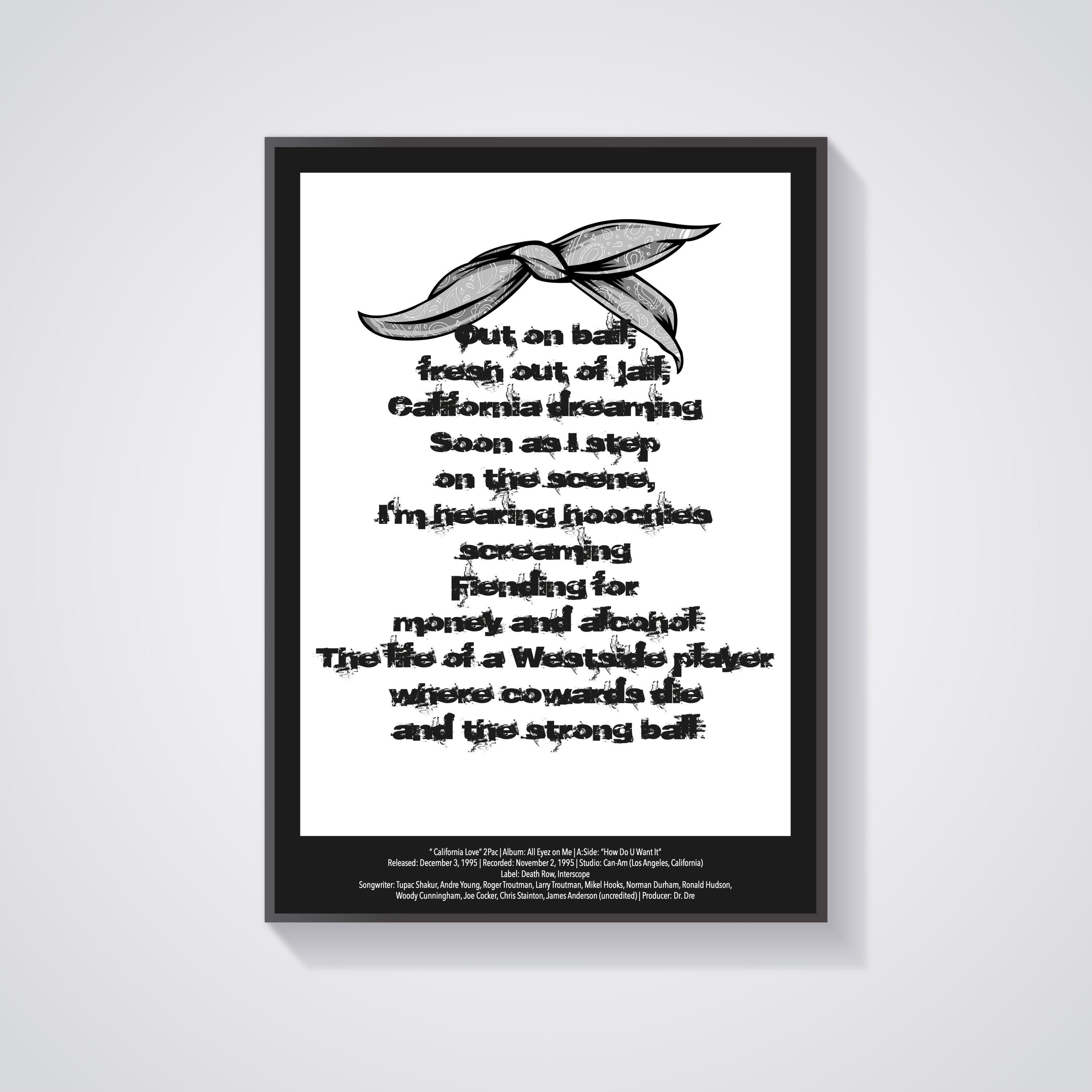 Buy Dr Dre Lyrics Print Online In India India