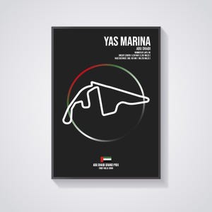 Abu Dhabi - Yas Marina Circuit - F1 - Formula 1 - Circuit - Track - Wall Art - Poster - Print