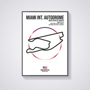 Miami International Autodrome - USA - Miami Grand Prix - F1 - Formula 1 - Circuit - Track - Wall Art - Poster - Print