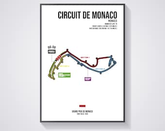 Monaco - Cicuit De Monaco - Monaco Grand Prix - F1 - Formula 1 - Circuit - Track - Wall Art - Poster - Print