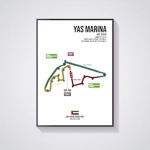 Abu Dhabi - Yas Marina Circuit - F1 - Formula 1 - Circuit - Track - Wall Art - Poster - Print
