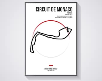 Monaco - Cicuit De Monaco - Monaco Grand Prix - F1 - Formula 1 - Circuit - Track - Wall Art - Poster - Print