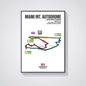 Miami International Autodrome - USA - Miami Grand Prix - F1 - Formula 1 - Circuit - Track - Wall Art - Poster - Print