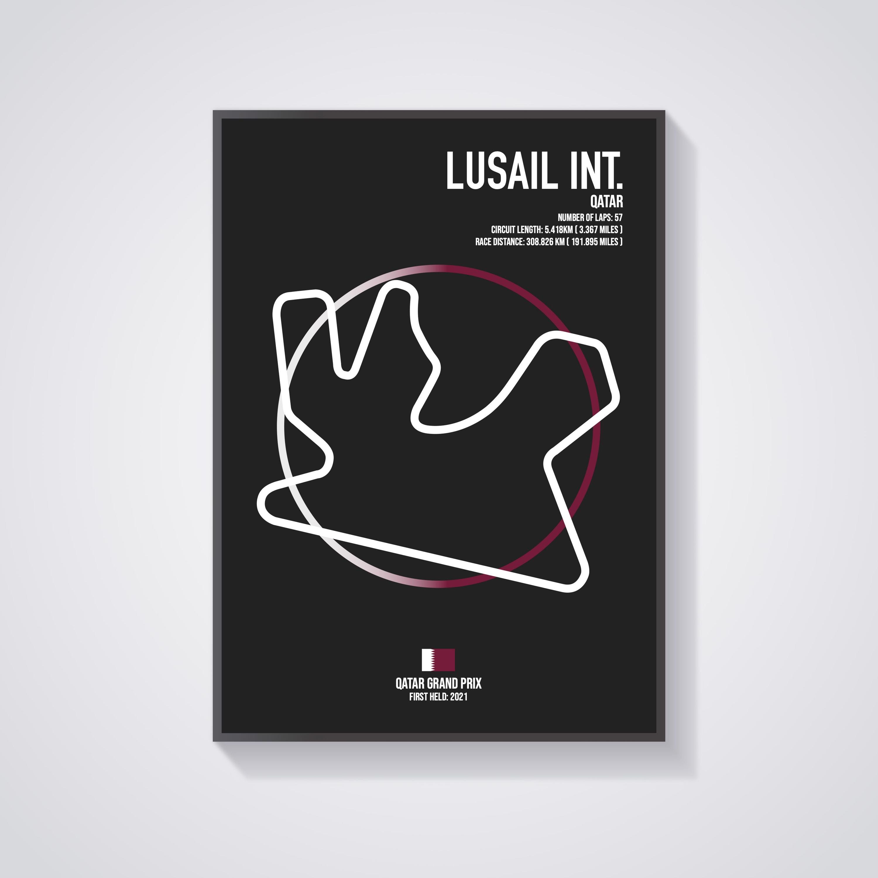 Qatar - Lusail International Circuit - F1 - Formula 1 - Circuit - Track -  Wall Art - Poster - Print - Etsy
