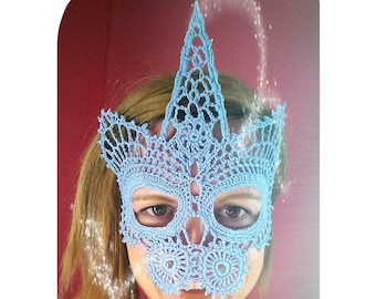 Unicorn Lace Masquerade Mask Crochet Pattern (Digital Download)